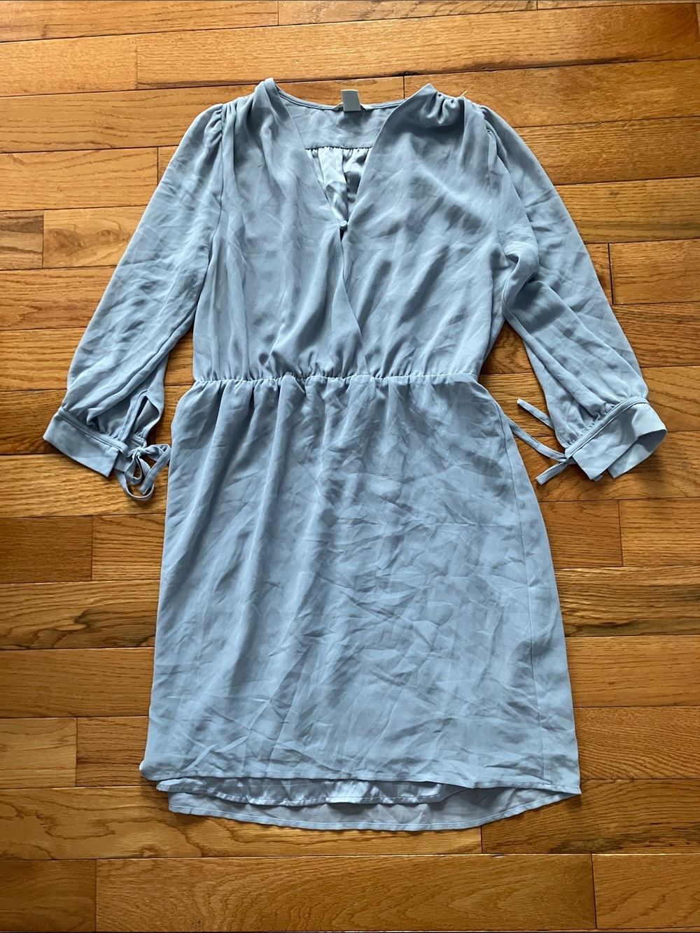 H&M - Women’s Gray Blue 3/4 Sleeve Dress - 12